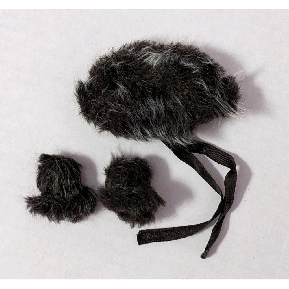 Vtg Peteena the Pampered Poodle Doll Fur Mittens Gloves Hat Zero Cool Winter HTF